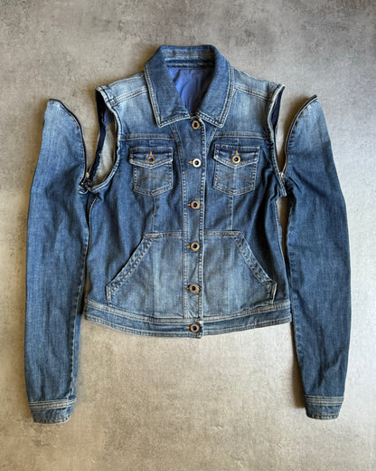 2000s Armani Denim Jacket with Detachable Arms (XS) - 1