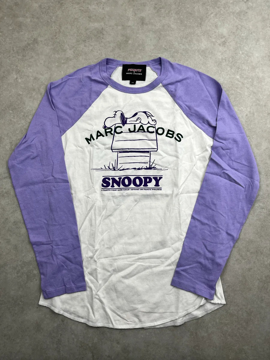 SS2010 Marc Jacobs Snoopy White Purple Raglan Baseball Longsleeve SpllnFvV 0