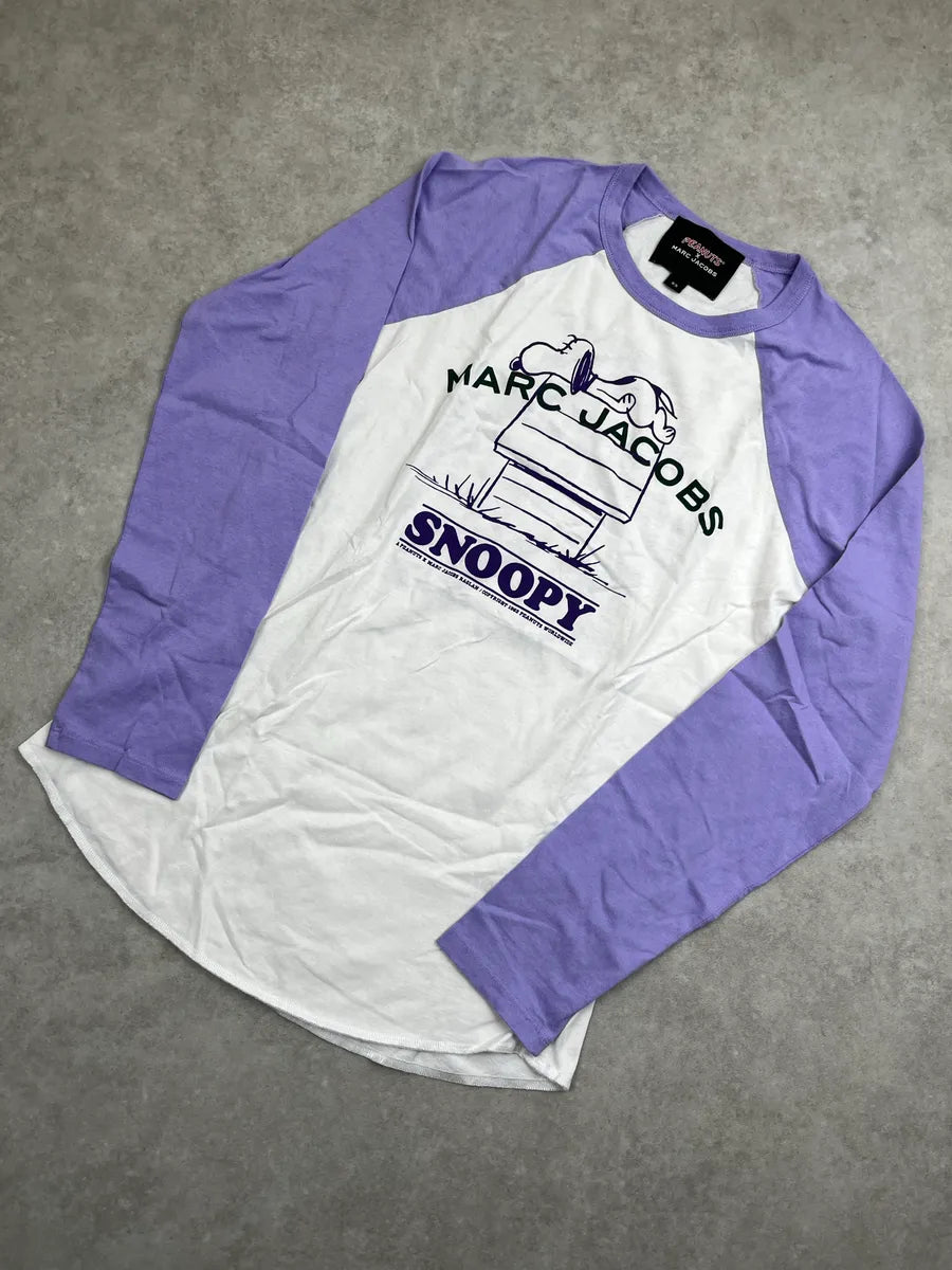 SS2010 Marc Jacobs Snoopy White Purple Raglan Baseball Longsleeve SpllnFvV 3