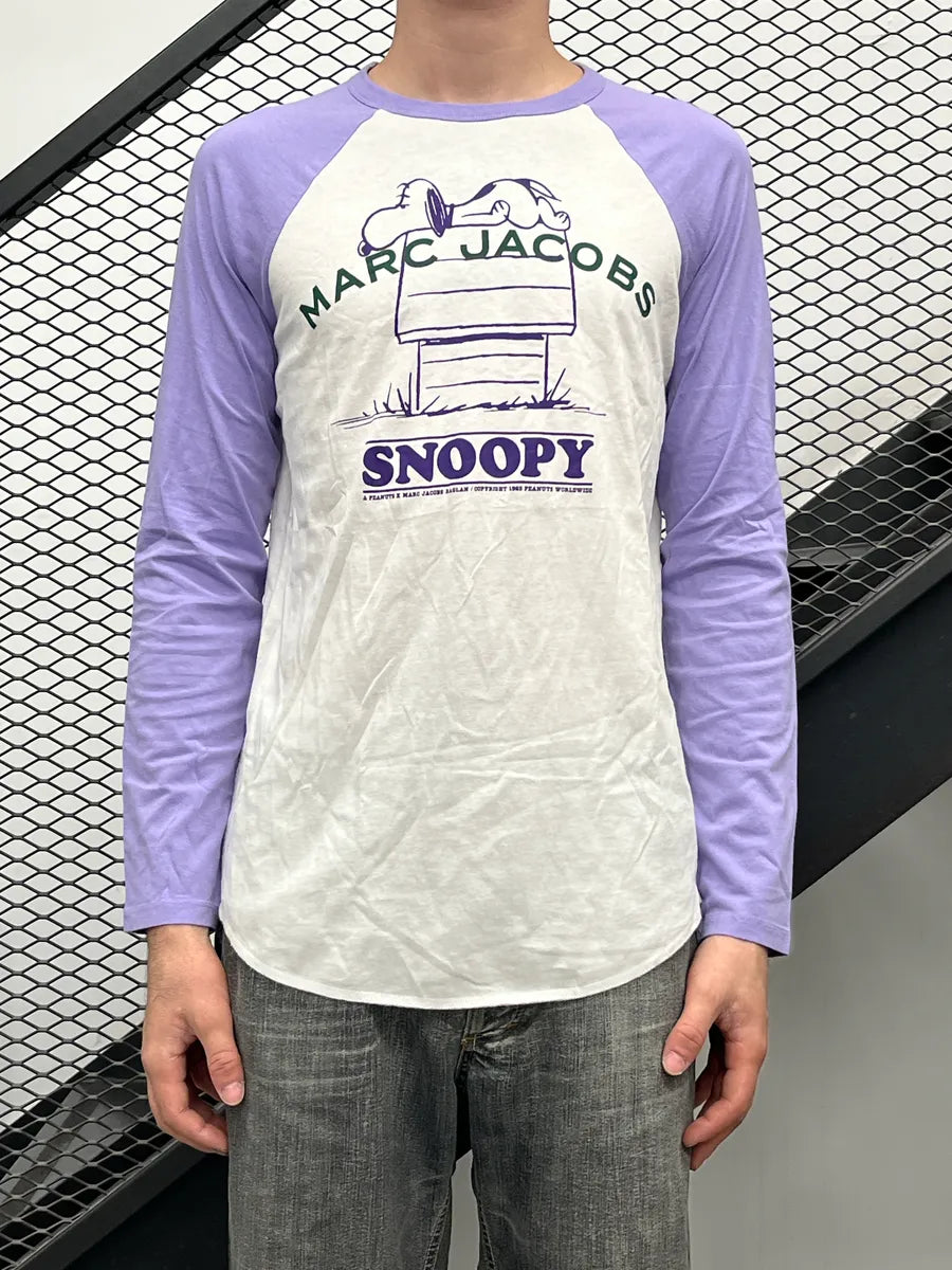 SS2010 Marc Jacobs Snoopy White Purple Raglan Baseball Longsleeve SpllnFvV 1