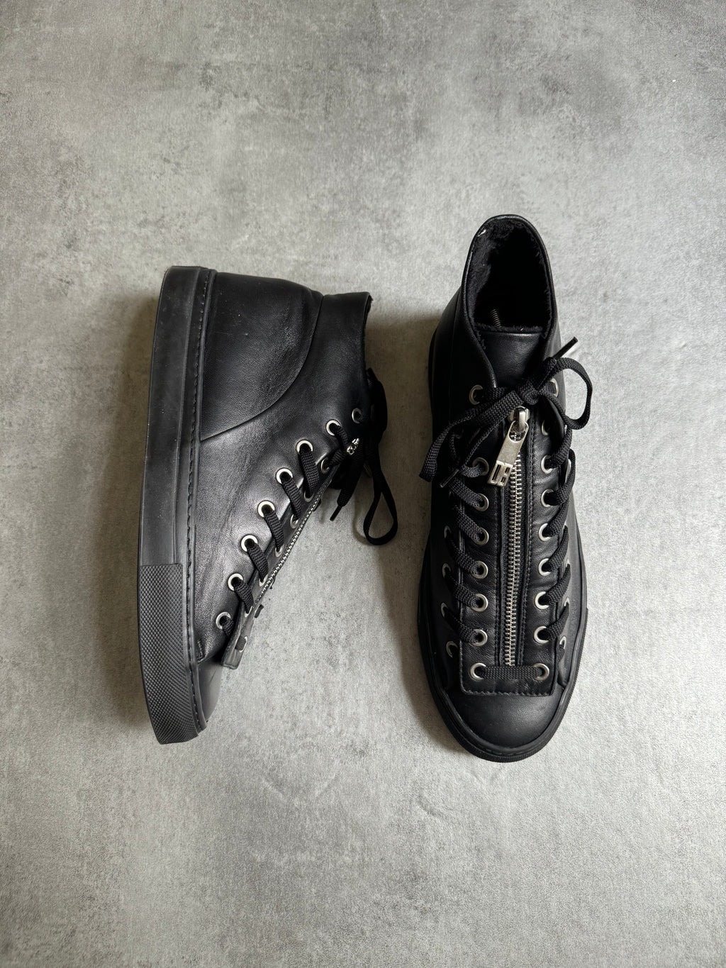 Dirk Bikkembergs Tracy Zipped Black Leather Shoes (41) - 8