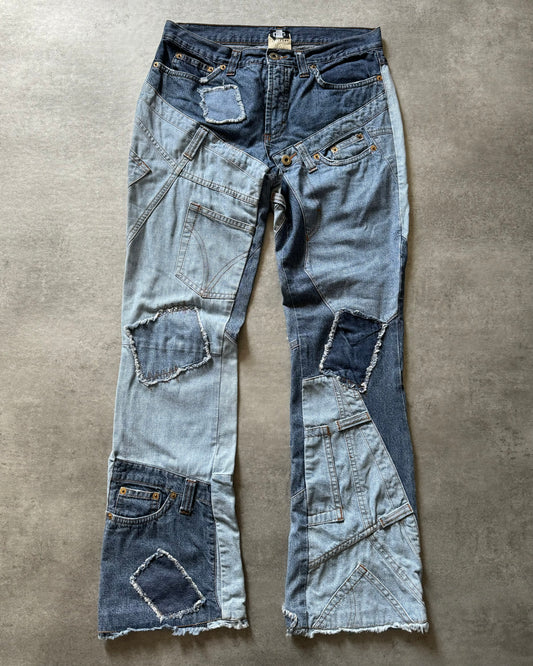 2000s Dolce & Gabbana Patchwork Elevated Denim Jeans  (S) - 1