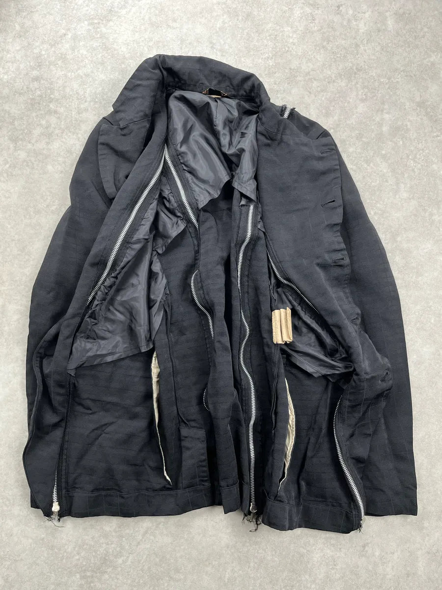 AW2024 Comme des Garçons Back Multi Zip Deconstructed BlazerJacket SvWmUaVr 3