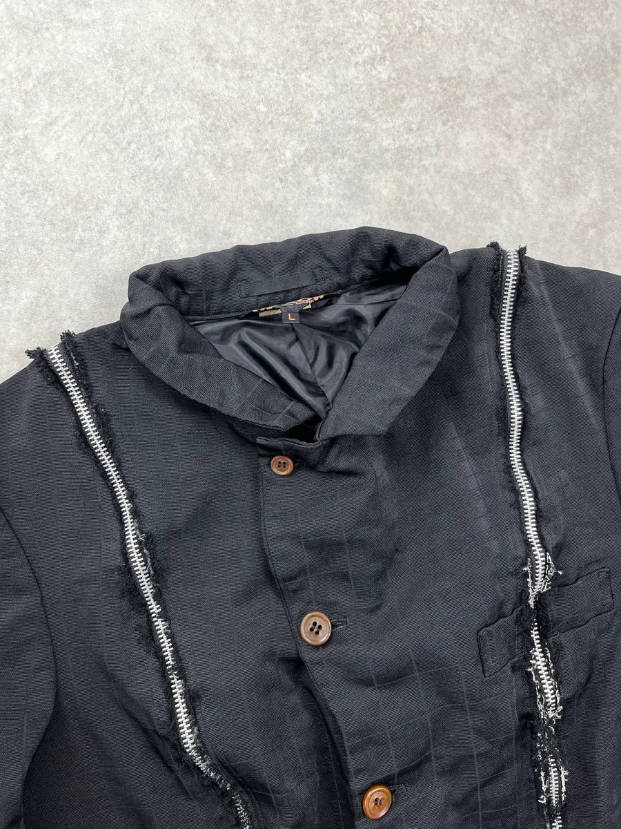 AW2024 Comme des Garçons Back Multi Zip Deconstructed BlazerJacket SvWmUaVr 7