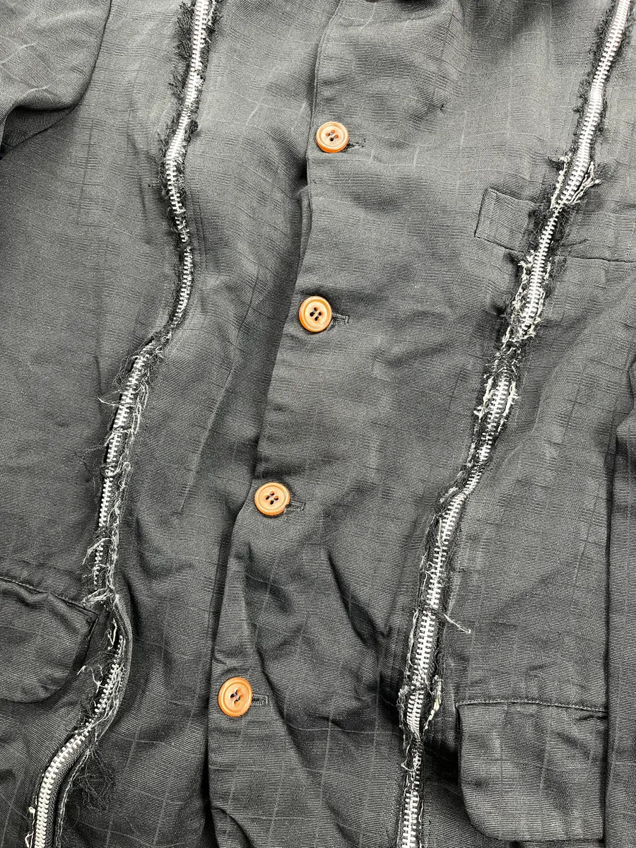 AW2024 Comme des Garçons Back Multi Zip Deconstructed BlazerJacket SvWmUaVr 11