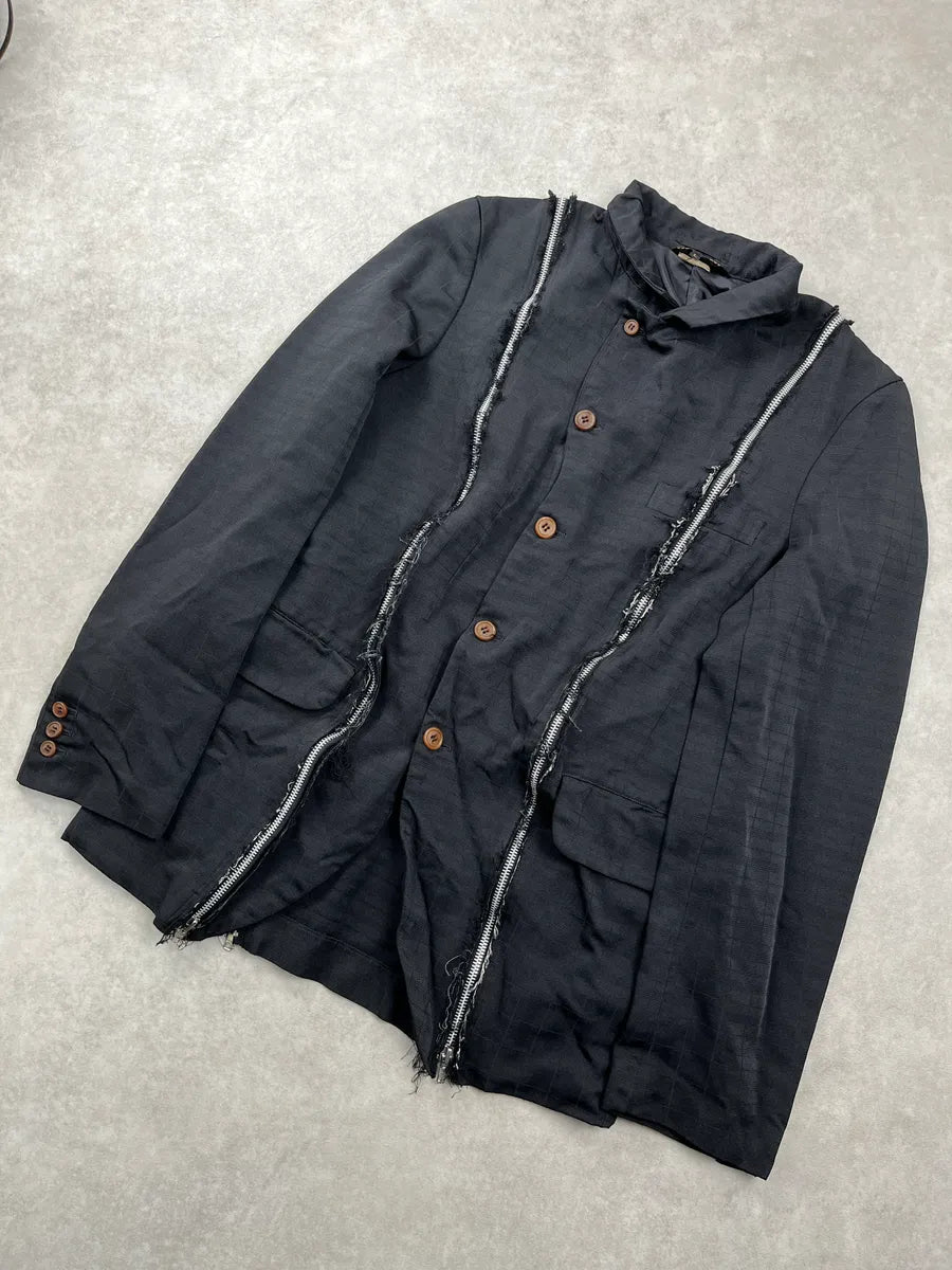 AW2024 Comme des Garçons Back Multi Zip Deconstructed BlazerJacket SvWmUaVr 5