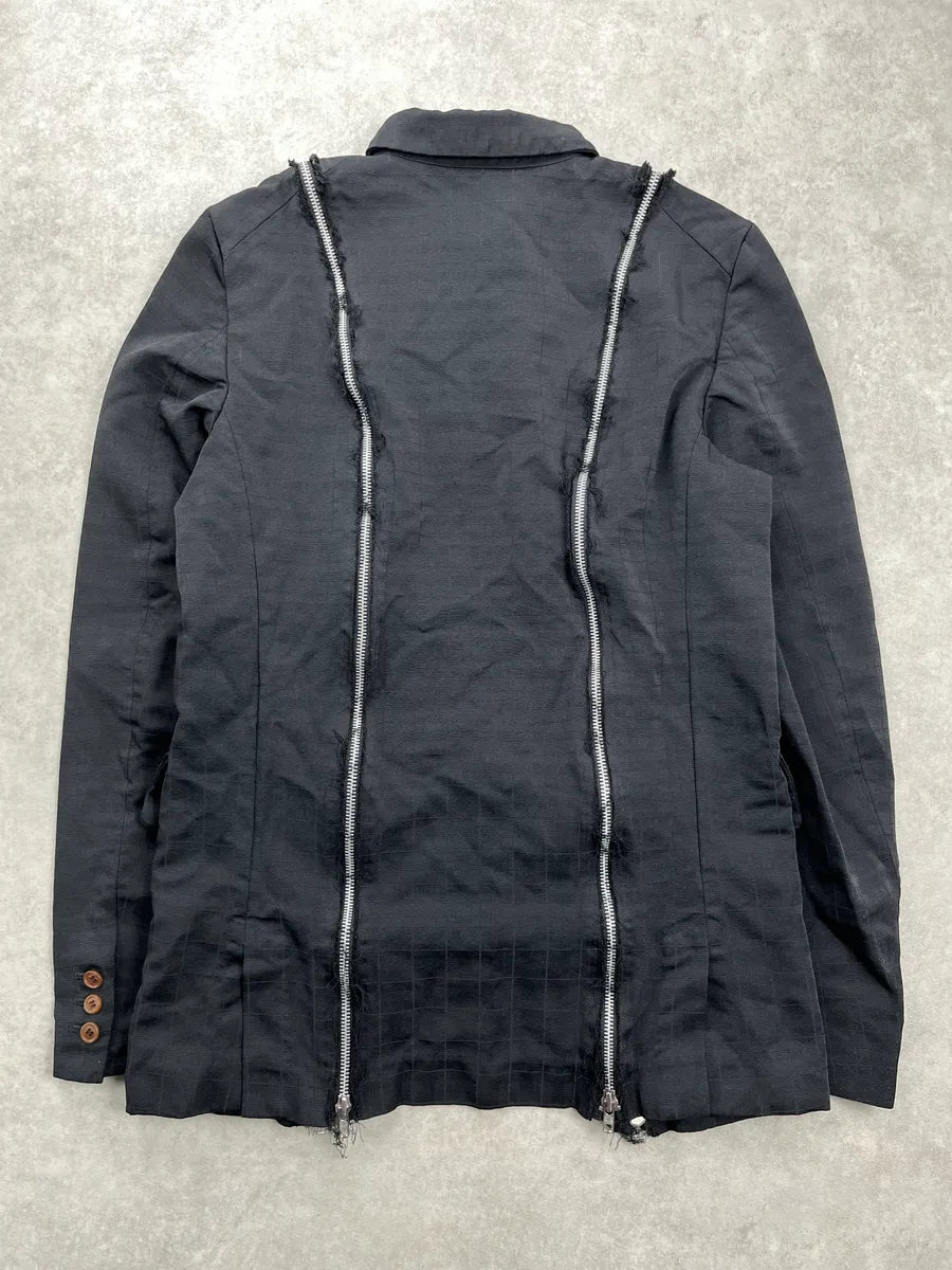 AW2024 Comme des Garçons Back Multi Zip Deconstructed BlazerJacket SvWmUaVr 4