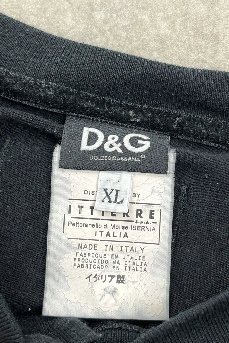 AW2006 Dolce & Gabbana Black Buttoned Henley Longsleeve SxhjJdEU 8