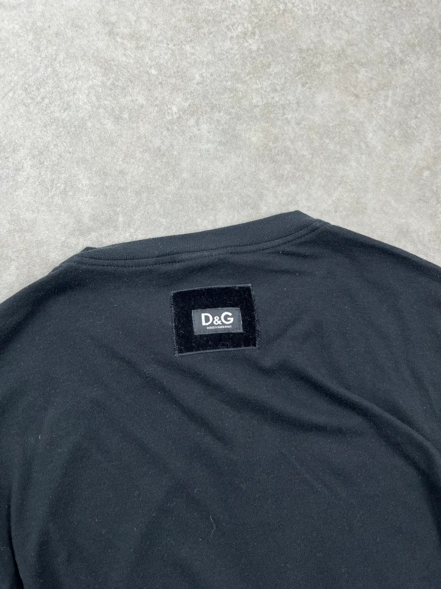 AW2006 Dolce & Gabbana Black Buttoned Henley Longsleeve SxhjJdEU 6
