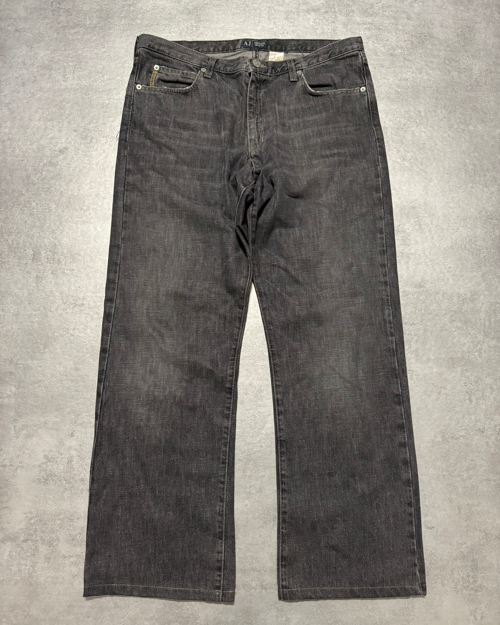 2000s Armani Grey Large Cozy Denim Jeans (L) - 1