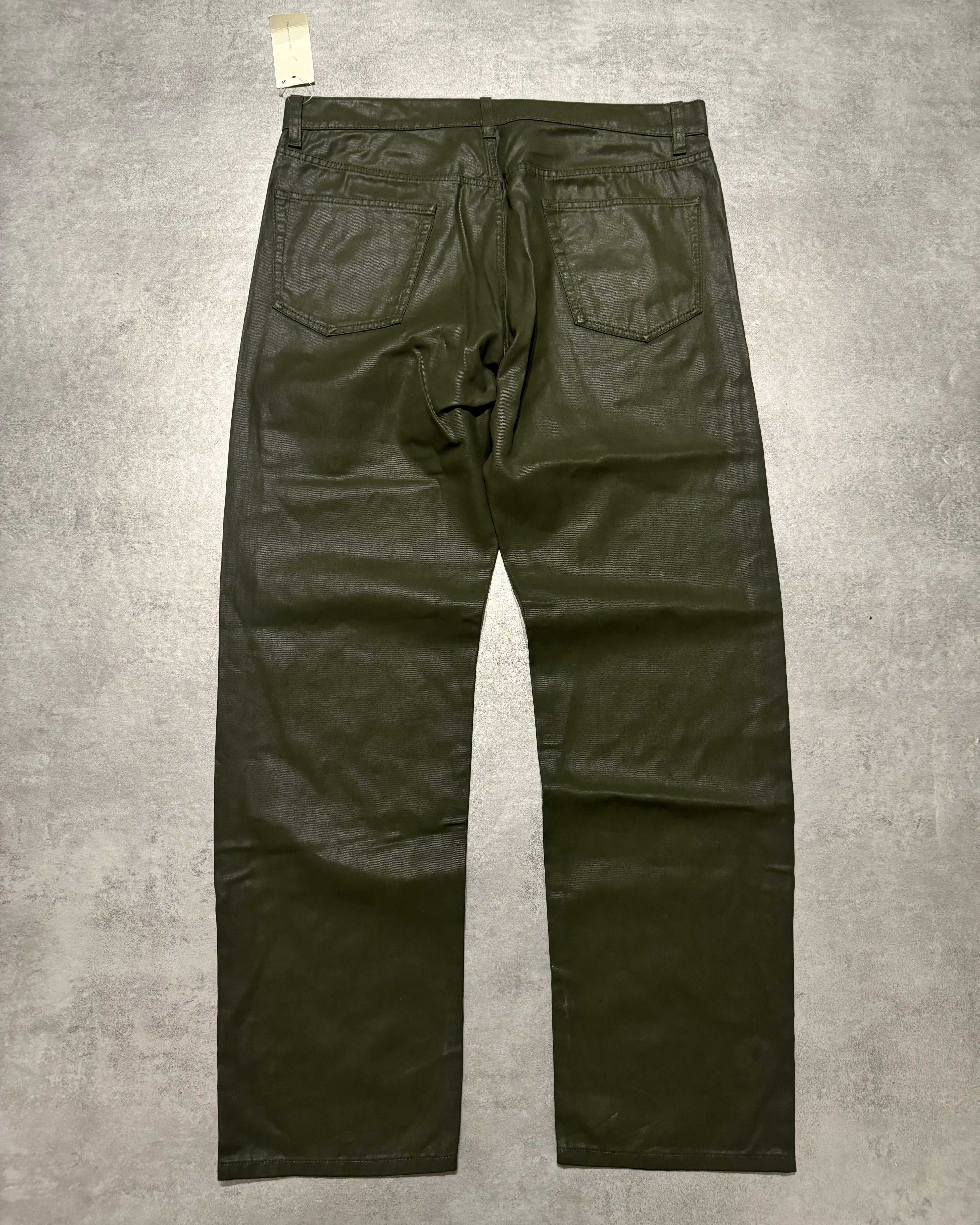 SS2021 Dries Van Noten Olive Straight Relaxed Pants  (L) - 2