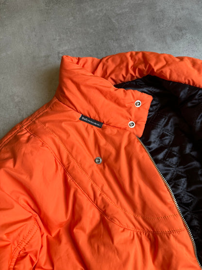 2000s Dolce & Gabbana Astro Orange Puffer Futuristic Jacket  (M) - 7