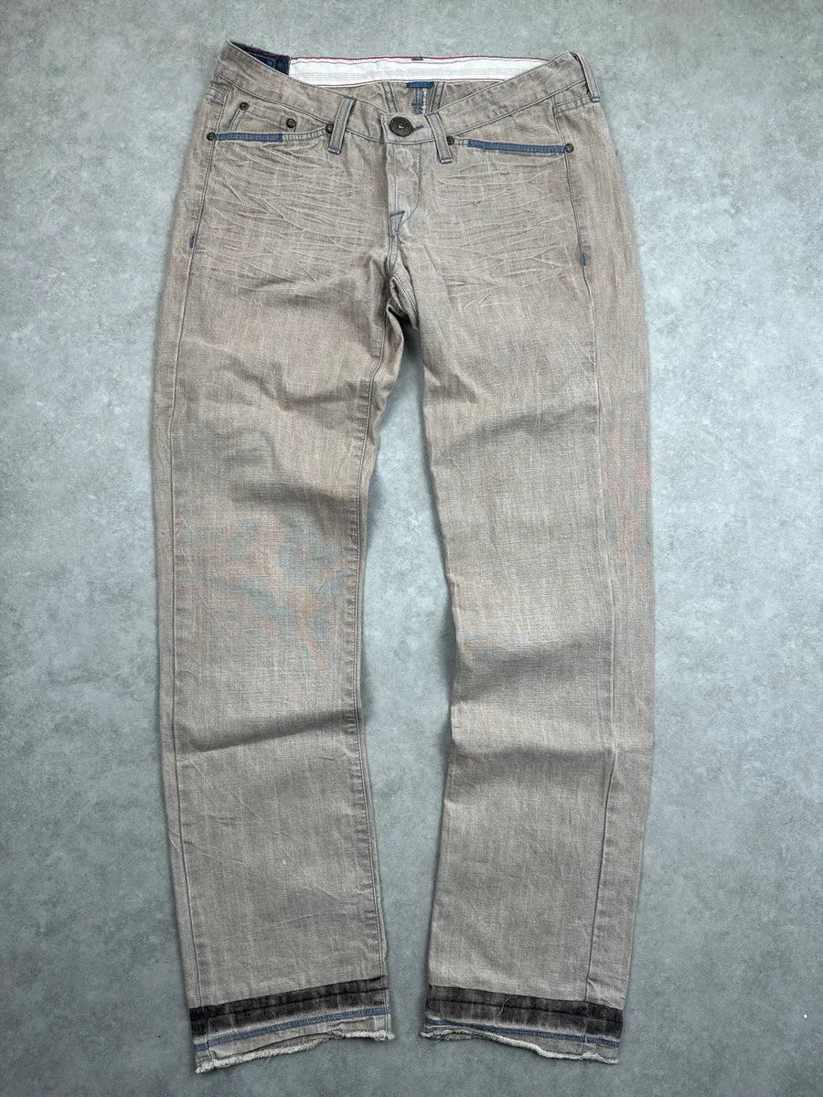 SS2006 Marithé + François Girbaud Beige Light Denim Jeans TGDpKiiT 0