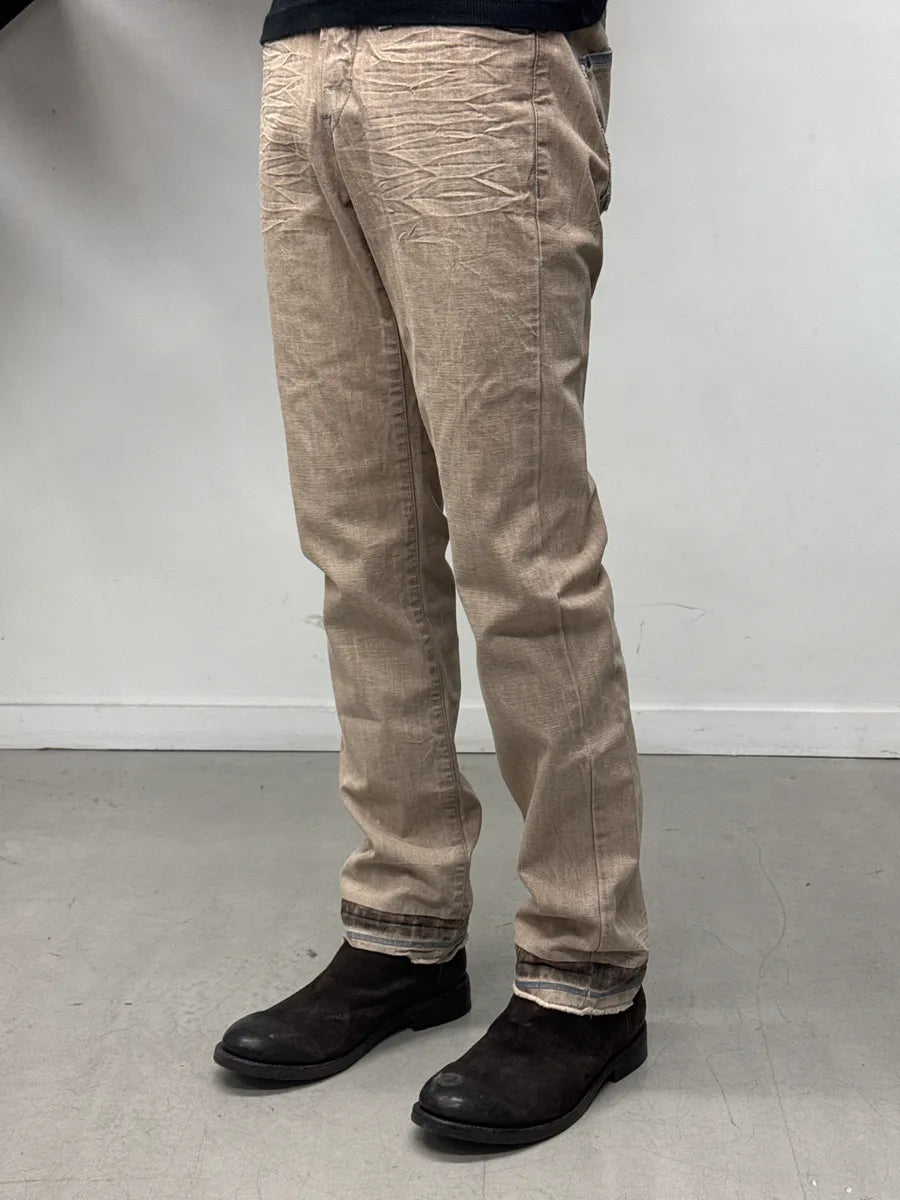 SS2006 Marithé + François Girbaud Beige Light Denim Jeans TGDpKiiT 2