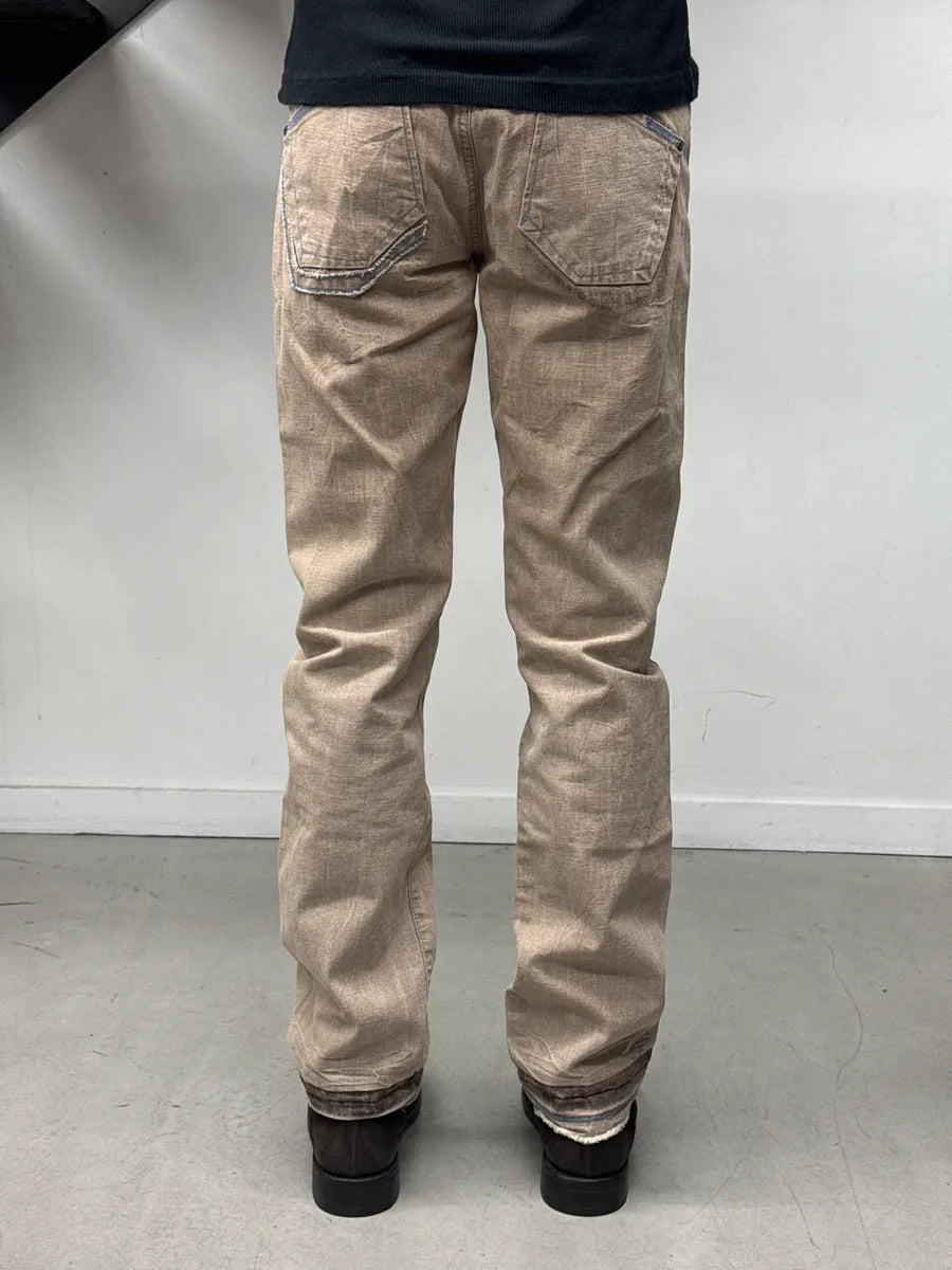 SS2006 Marithé + François Girbaud Beige Light Denim Jeans TGDpKiiT 3