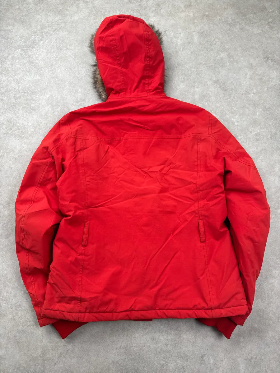 AW2006 Prada Red Fur Hood Gore-Tex Linea Rossa Jacket THQxVgnI 1