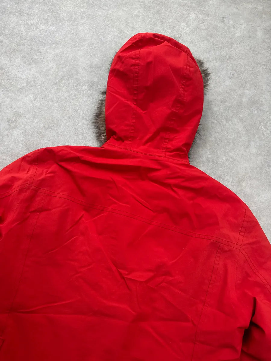 AW2006 Prada Red Fur Hood Gore-Tex Linea Rossa Jacket THQxVgnI 5