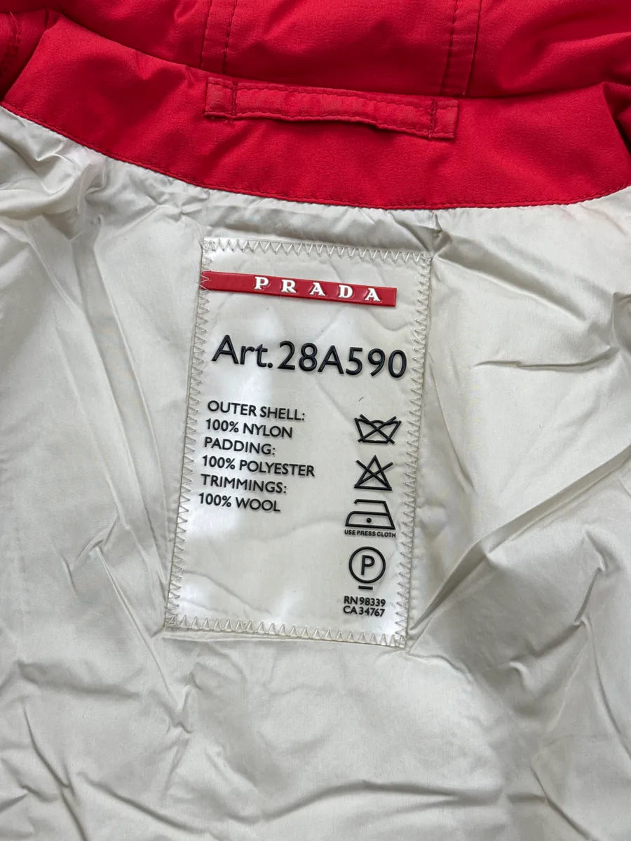AW2006 Prada Red Fur Hood Gore-Tex Linea Rossa Jacket THQxVgnI 9