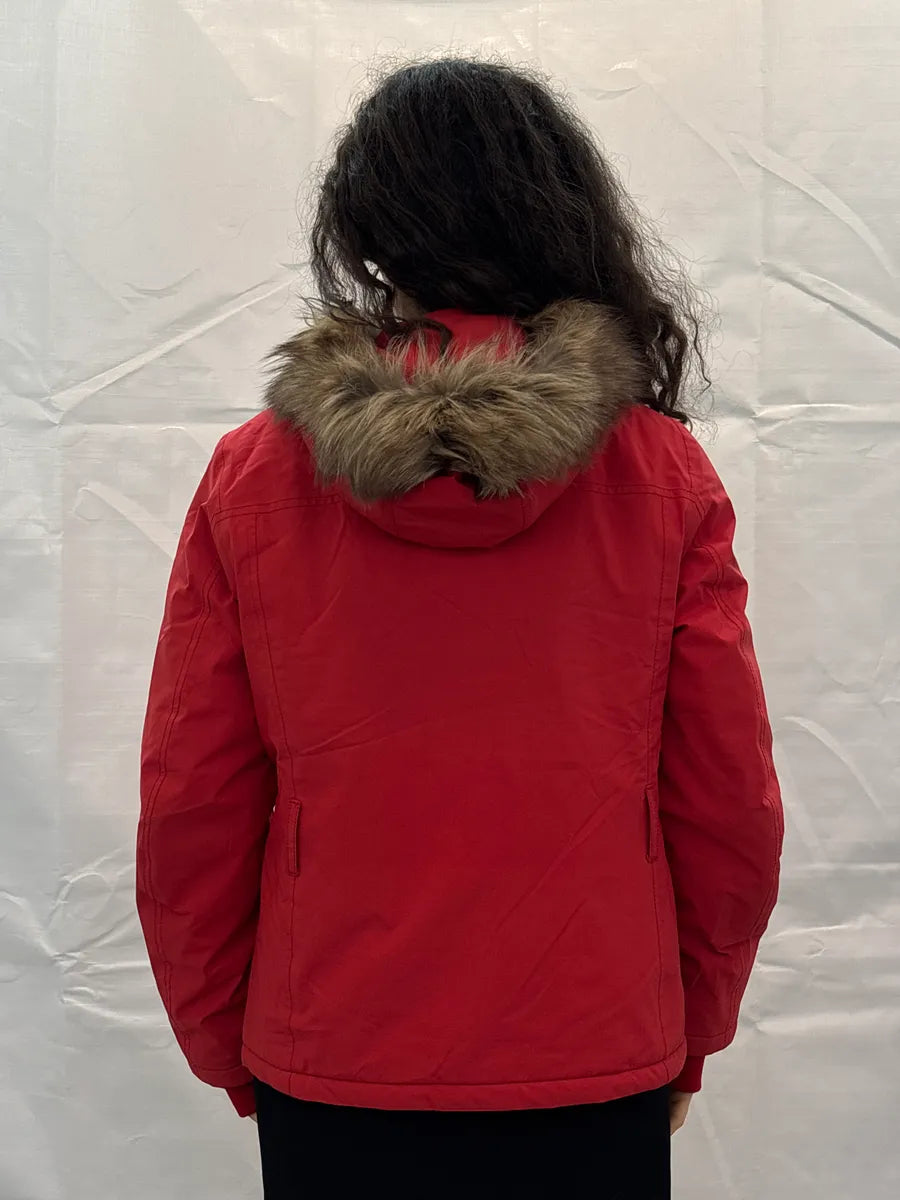 AW2006 Prada Red Fur Hood Gore-Tex Linea Rossa Jacket THQxVgnI 3