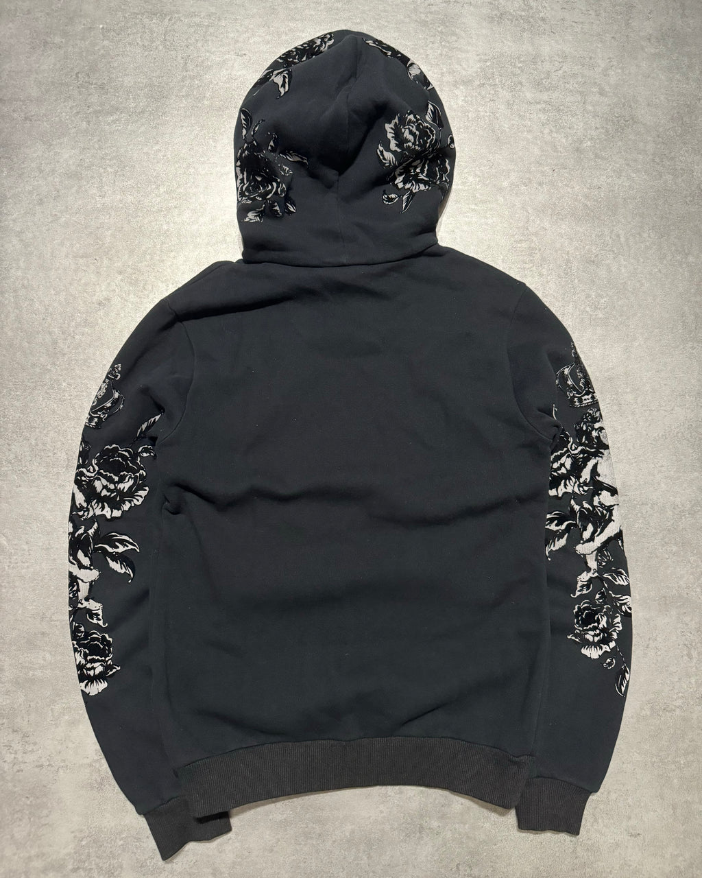 2000s Dolce & Gabbana Royal Black Primea Linea Relief Hoodie (M) - 3