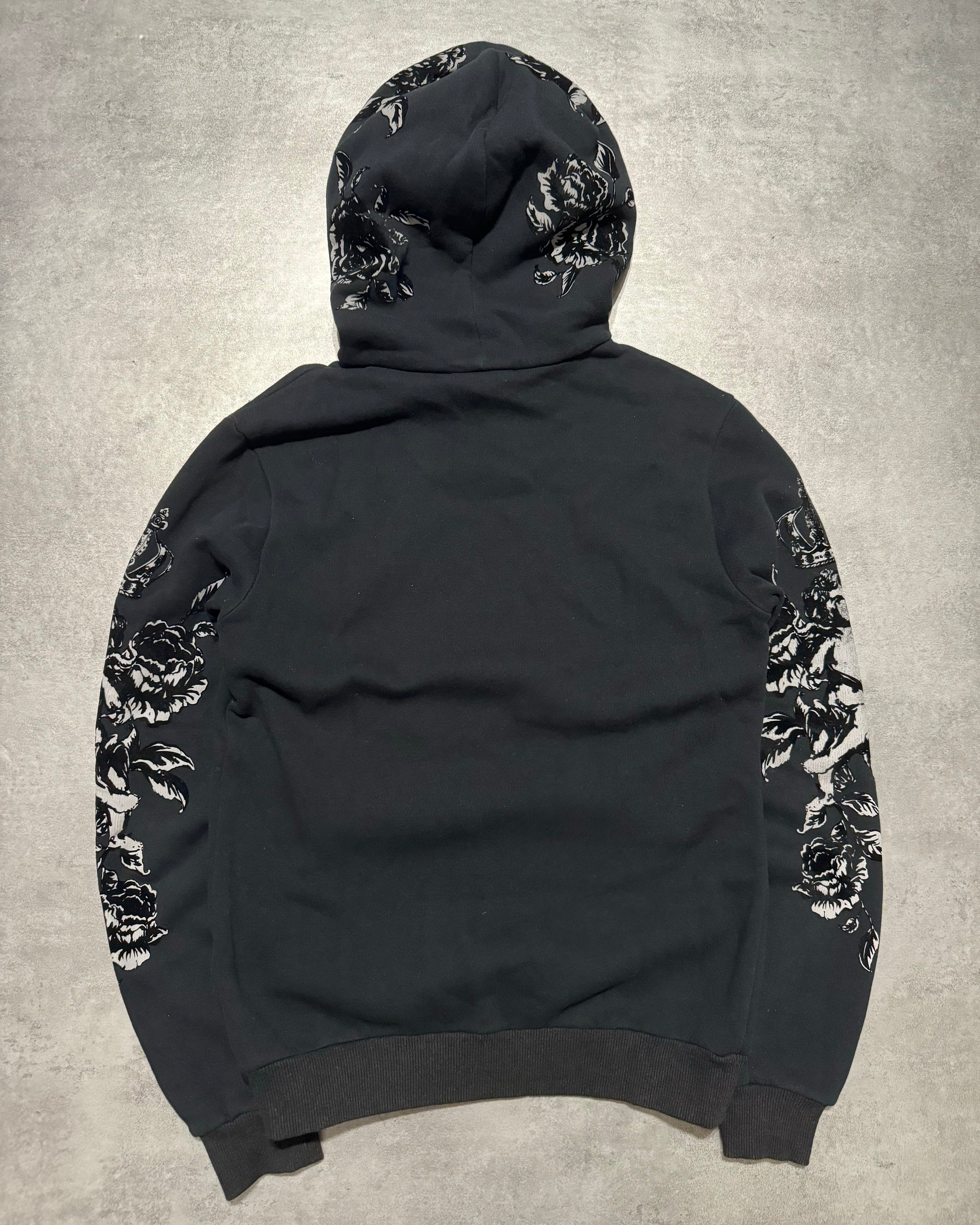 2000s Dolce & Gabbana Royal Black Primea Linea Relief Hoodie (M) - 3