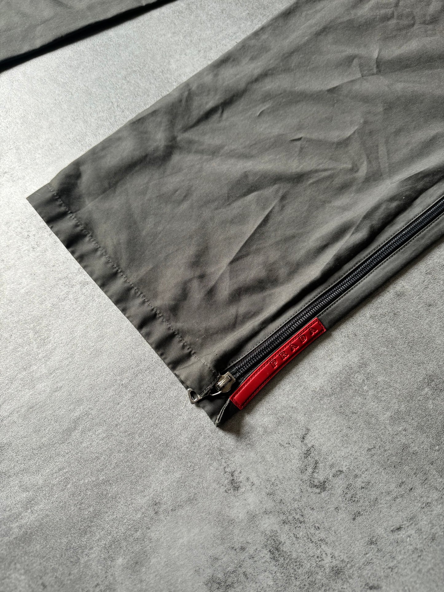 2000s Prada Full Zip Straight Relaxed Pants (M) - 7