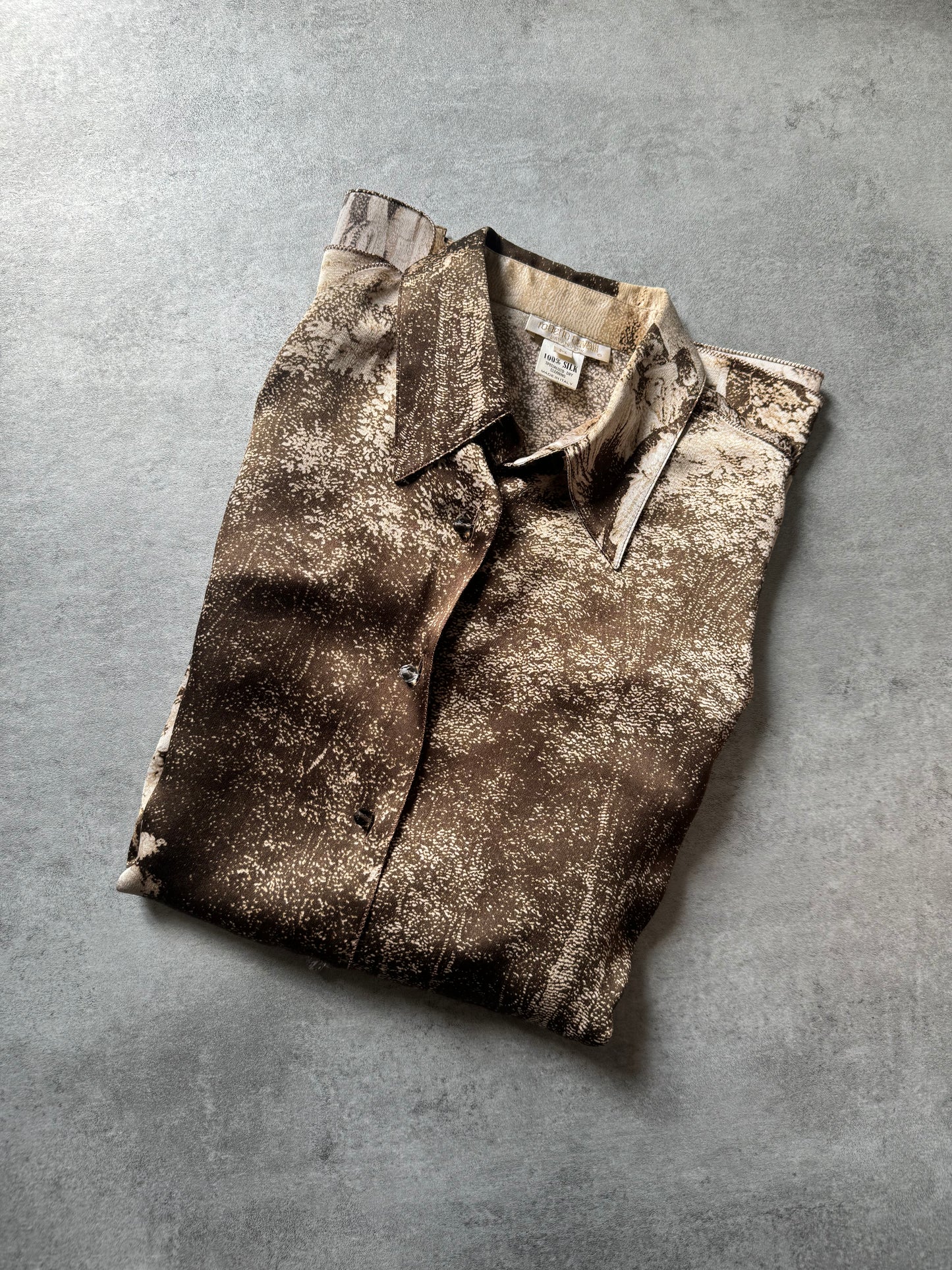 SS1996 Roberto Cavalli Silk Relaxed Medieval Shirt (M) - 4