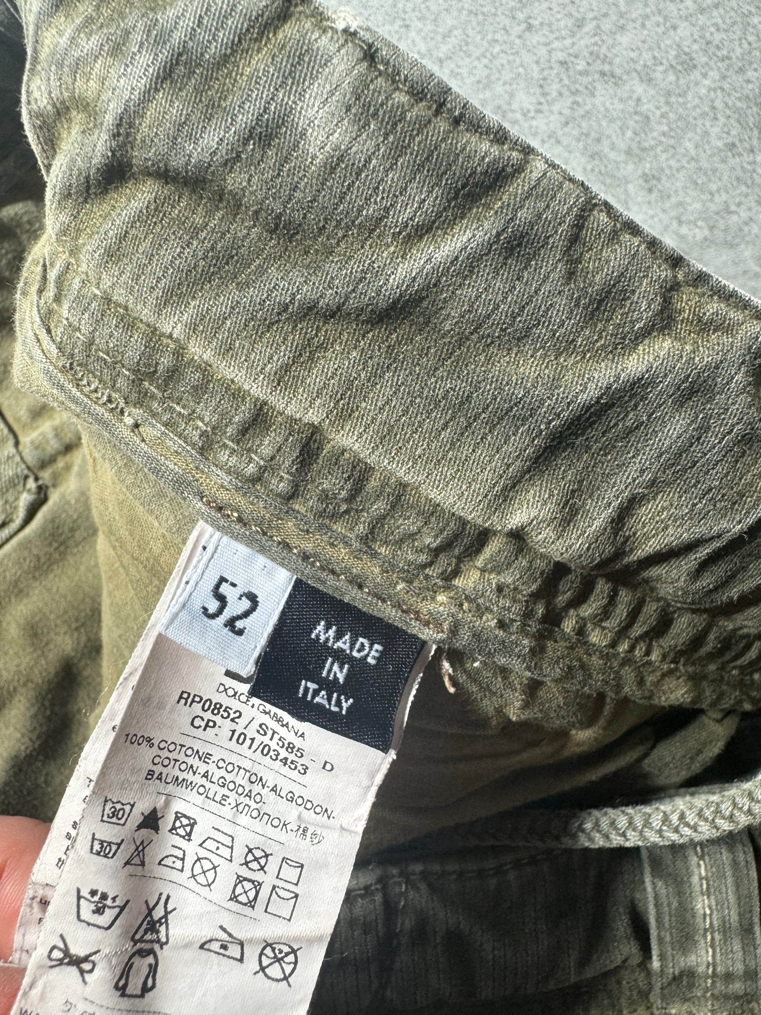 FW2006 Dolce & Gabbana Multi Pockets Cargo Olive Shorts (L) - 4