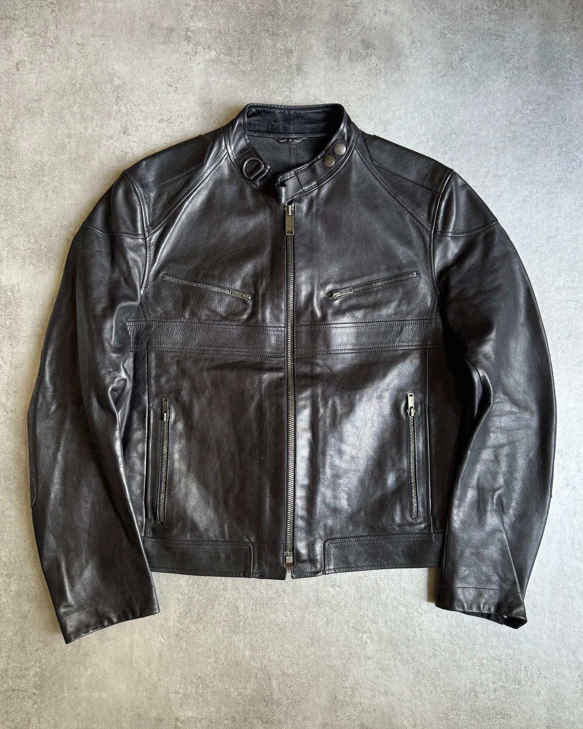 ジャケット・アウター AW2004 GUCCI Tom Ford leather jacket GUCCI 04AW レザージャケット 48 トムフォード期 モーターサイクル