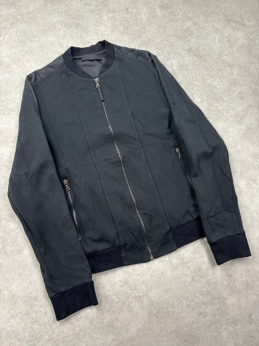 SS2009 Prada Black Hybrid Shoulder Light Zip-up Jacket TfjbPVGY 3