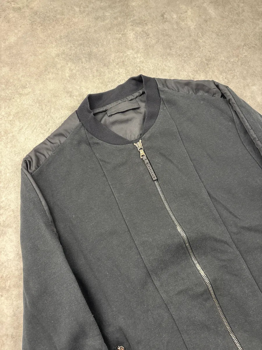 SS2009 Prada Black Hybrid Shoulder Light Zip-up Jacket TfjbPVGY 4