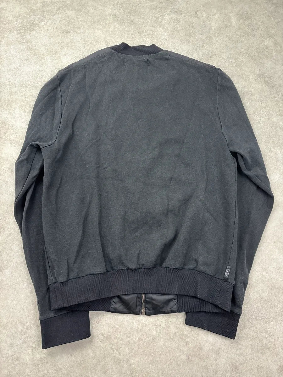 SS2009 Prada Black Hybrid Shoulder Light Zip-up Jacket TfjbPVGY 5