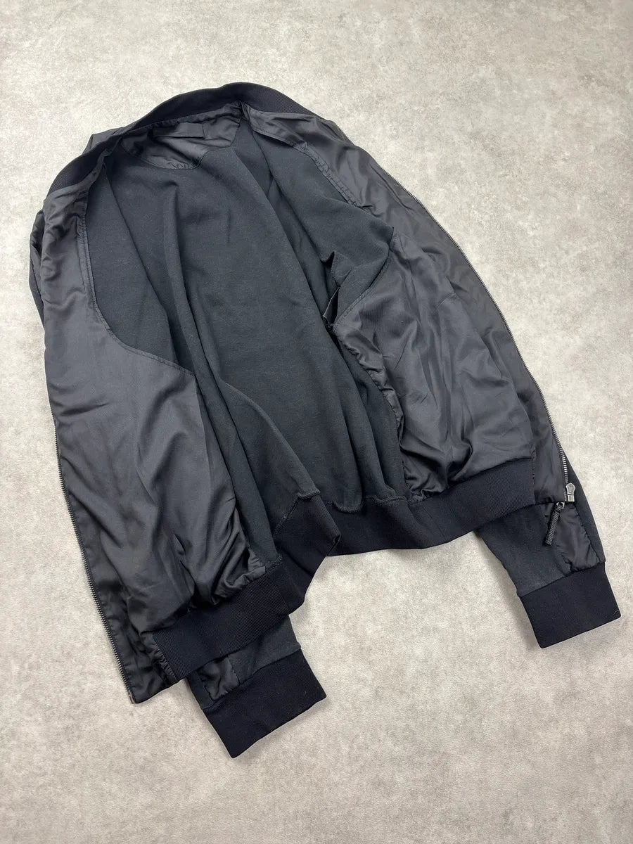SS2009 Prada Black Hybrid Shoulder Light Zip-up Jacket TfjbPVGY 6