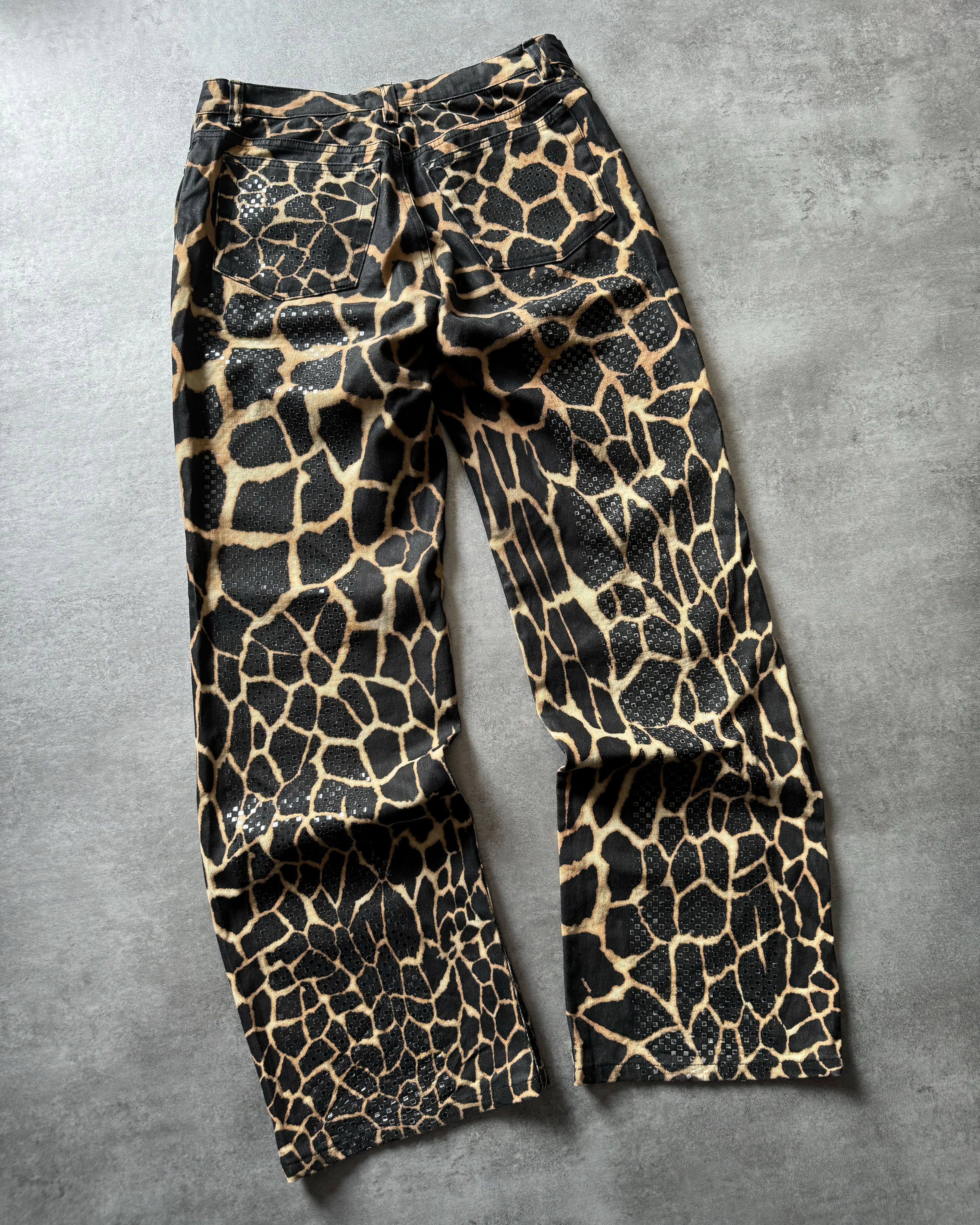 FW2001 Roberto Cavalli Seisma Guava Pants (M) - 3