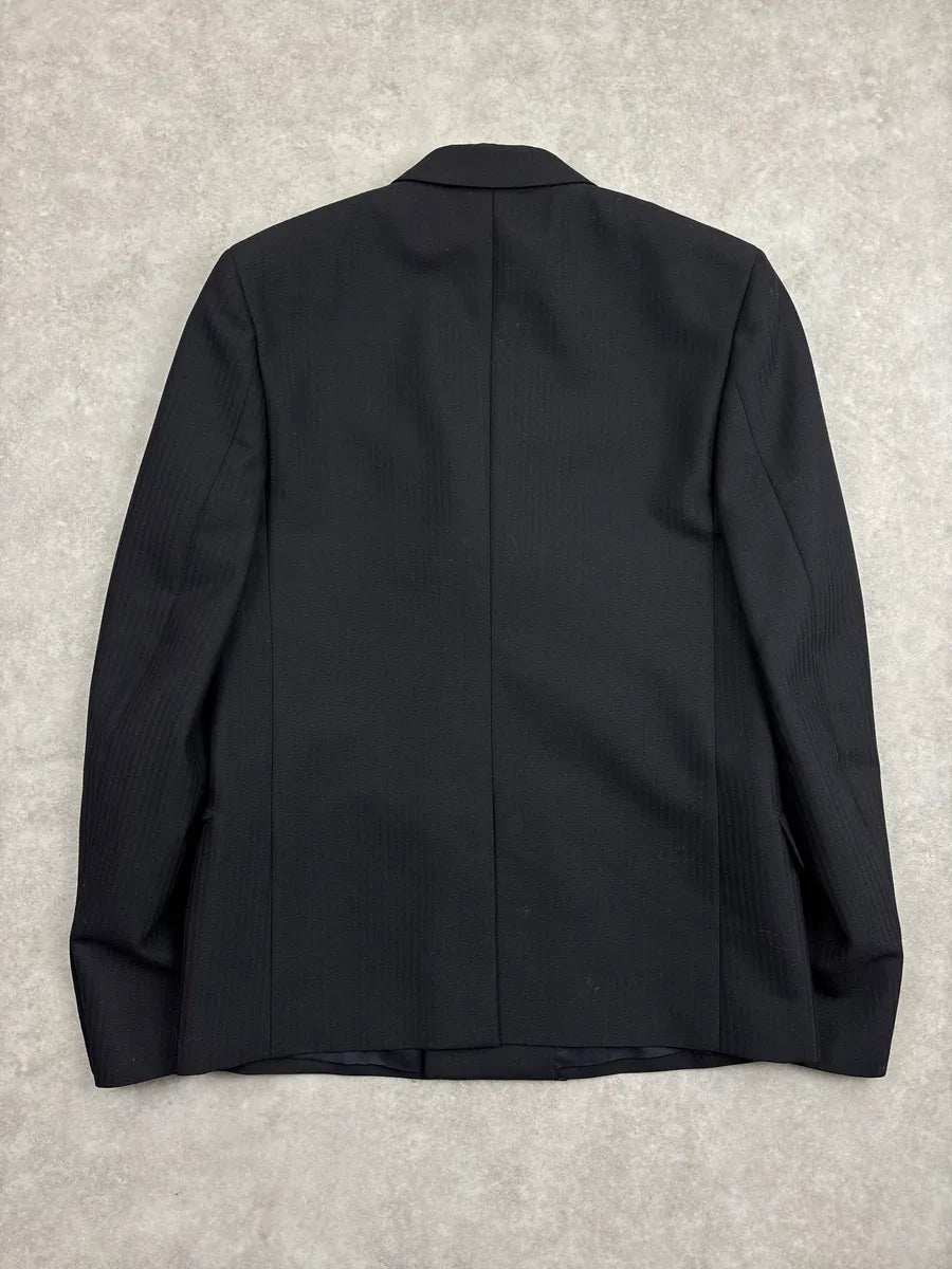 Saint Laurent Black Wool Double-Breasted Peak Lapel Blazer Jacket TiFGINag 4