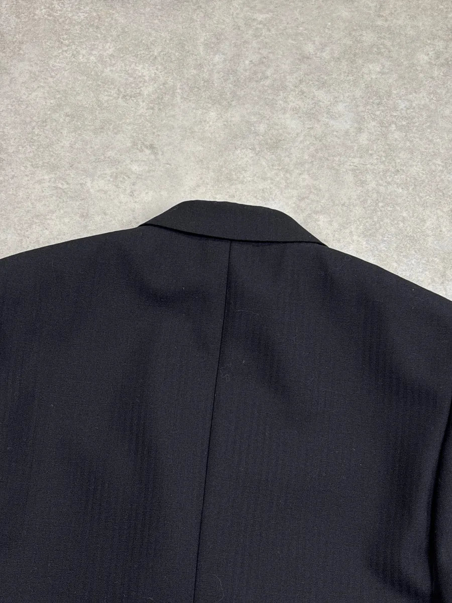Saint Laurent Black Wool Double-Breasted Peak Lapel Blazer Jacket TiFGINag 7
