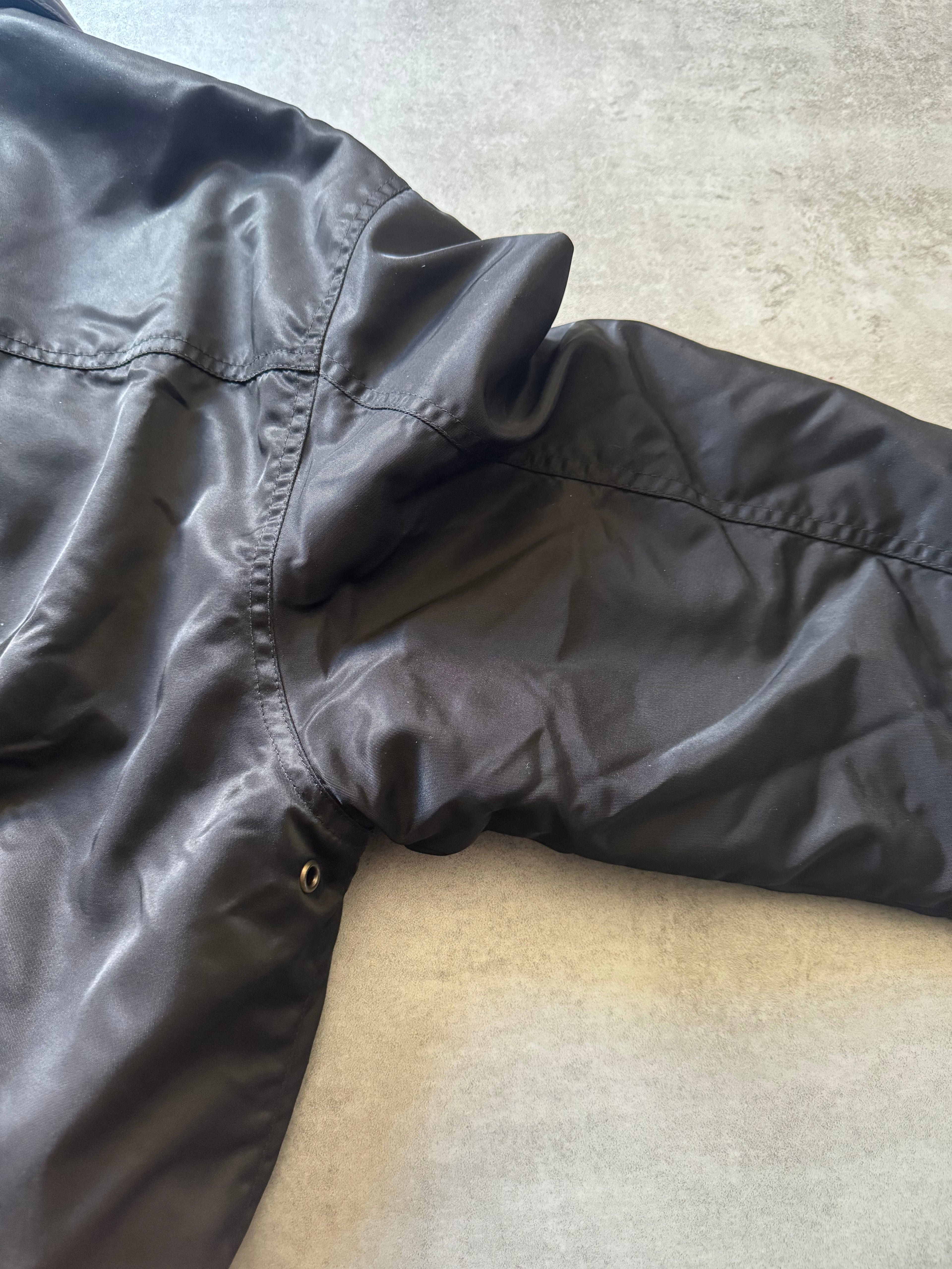 1980s Giorgio Armani Black Bomber Jacket (M) - 4