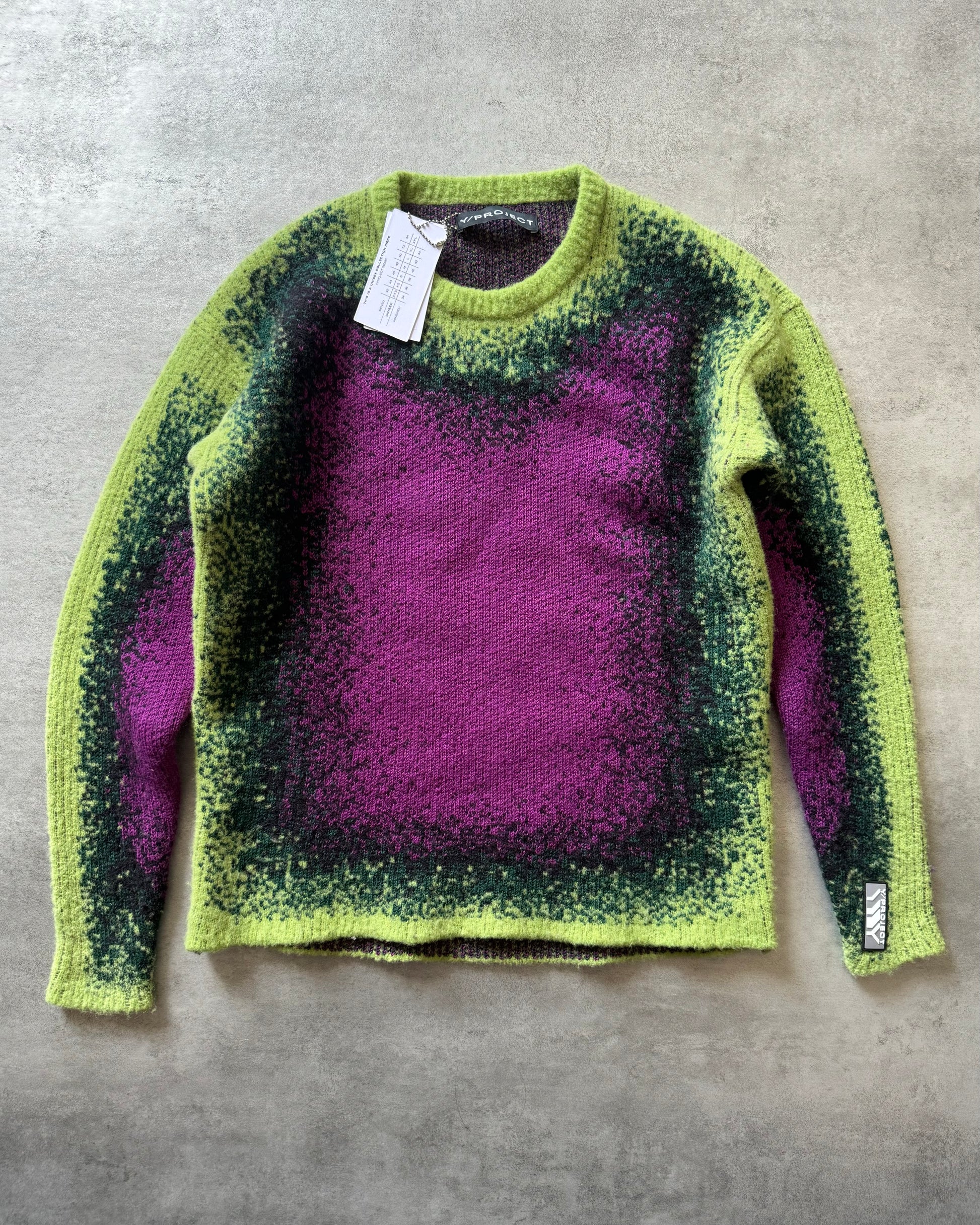 Y/Project Gradient Green Purple Knit Sweater (S) - 1