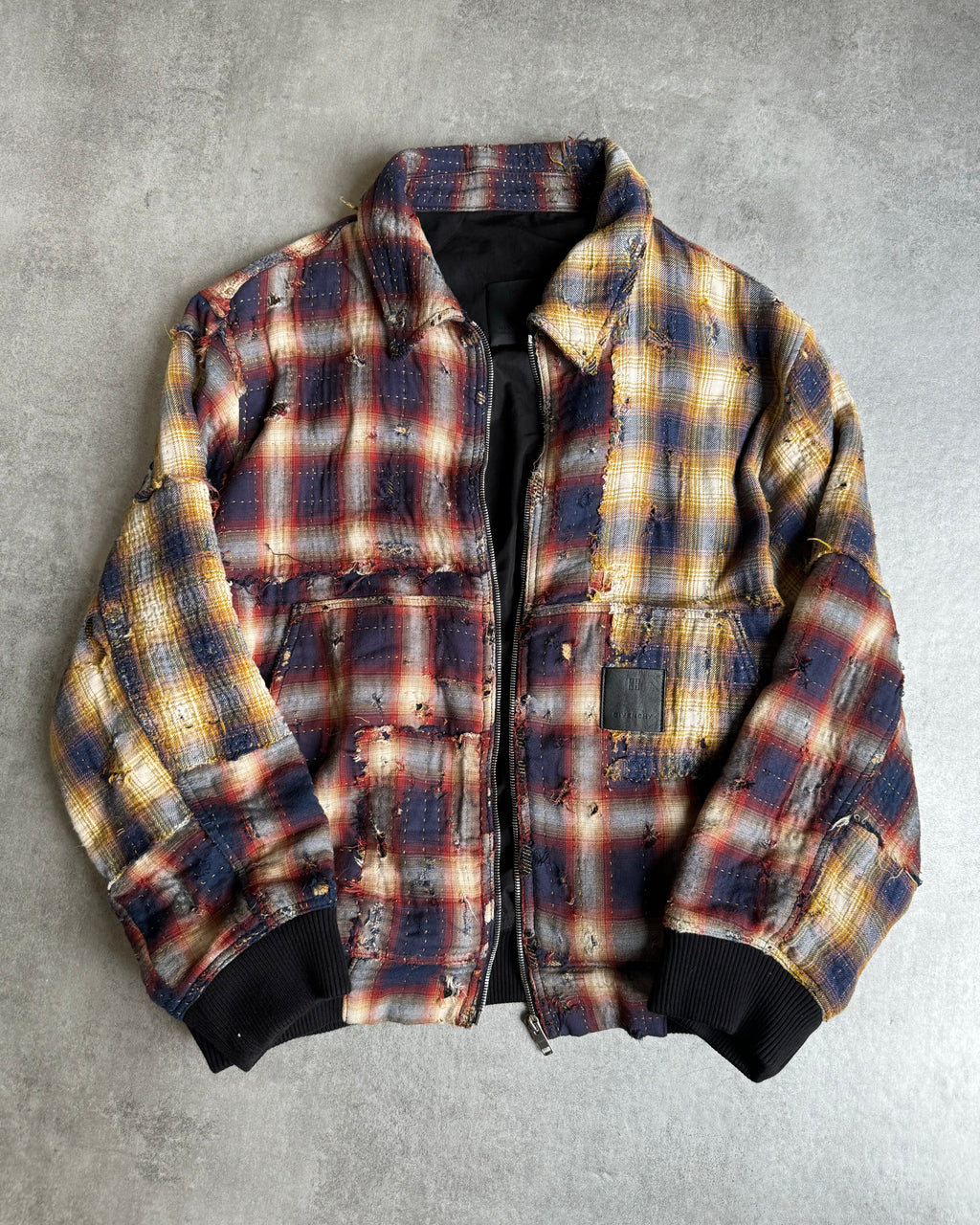 AW2023 Givenchy Sample Flannel Japan Distressed Aviator Bomber