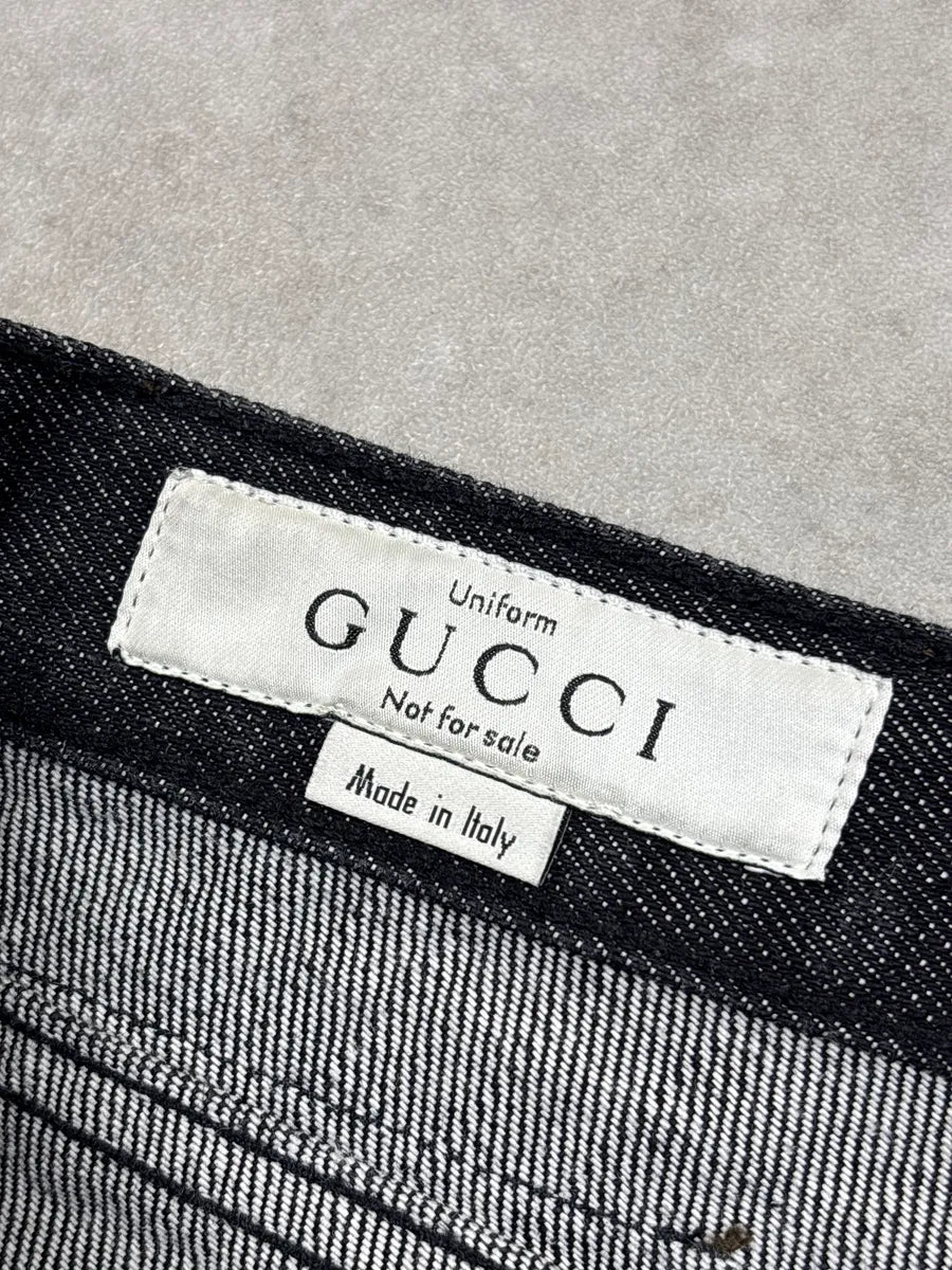 Gucci Dark Grey Denim Button Fly Straight-Leg Jeans TtXfsUuW 10