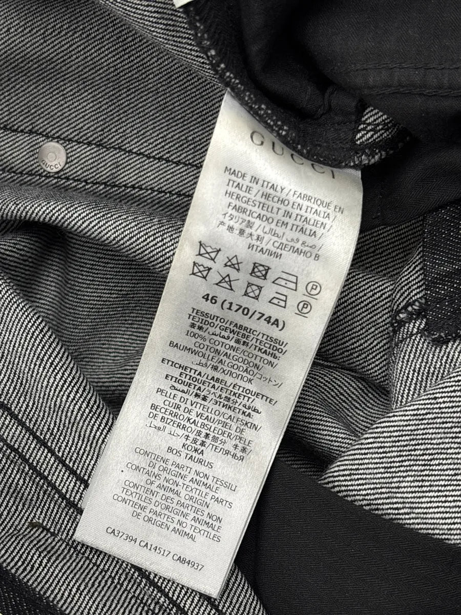 Gucci Dark Grey Denim Button Fly Straight-Leg Jeans TtXfsUuW 12