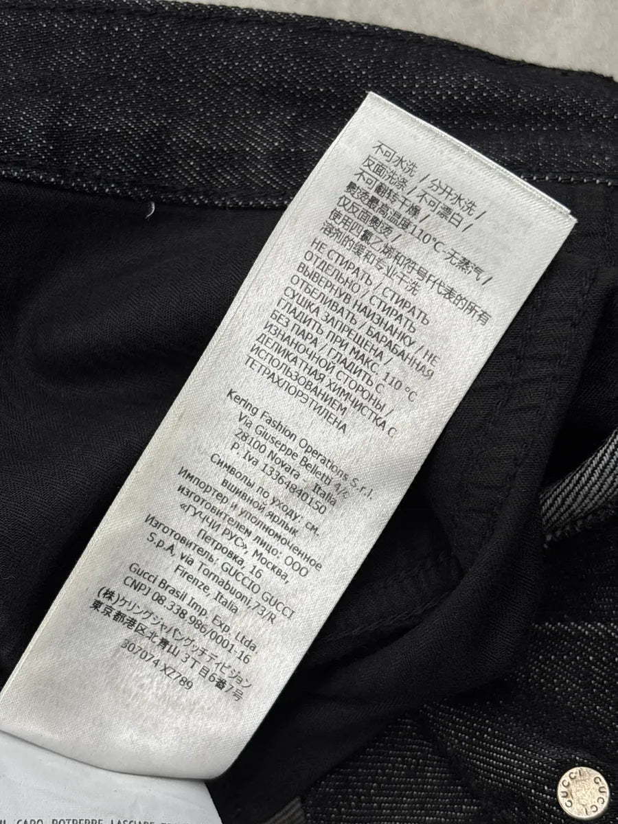 Gucci Dark Grey Denim Button Fly Straight-Leg Jeans TtXfsUuW 13