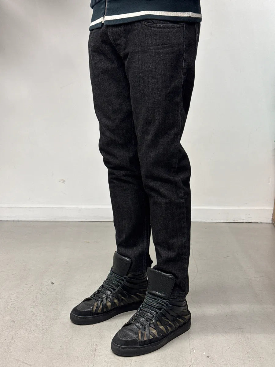 Gucci Dark Grey Denim Button Fly Straight-Leg Jeans TtXfsUuW 2
