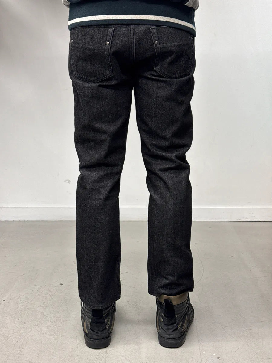 Gucci Dark Grey Denim Button Fly Straight-Leg Jeans TtXfsUuW 3