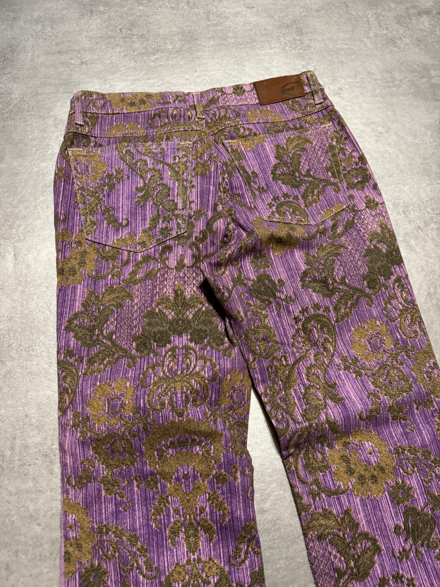 SS2005 Cavalli Mountain Peninsula Purple Relaxed Pants (S) - 4