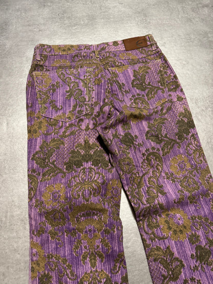 SS2005 Cavalli Mountain Peninsula Purple Relaxed Pants (S) - 4