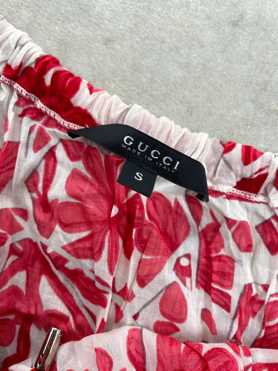 SS2009 Gucci White Floral Print Halter Top by Frida Giannini TyNkJlxq 8