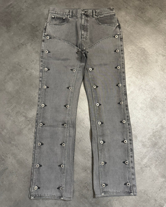 Y/Project Grey Detachable Carpenter Grey Denim Jeans (M/L) - 1