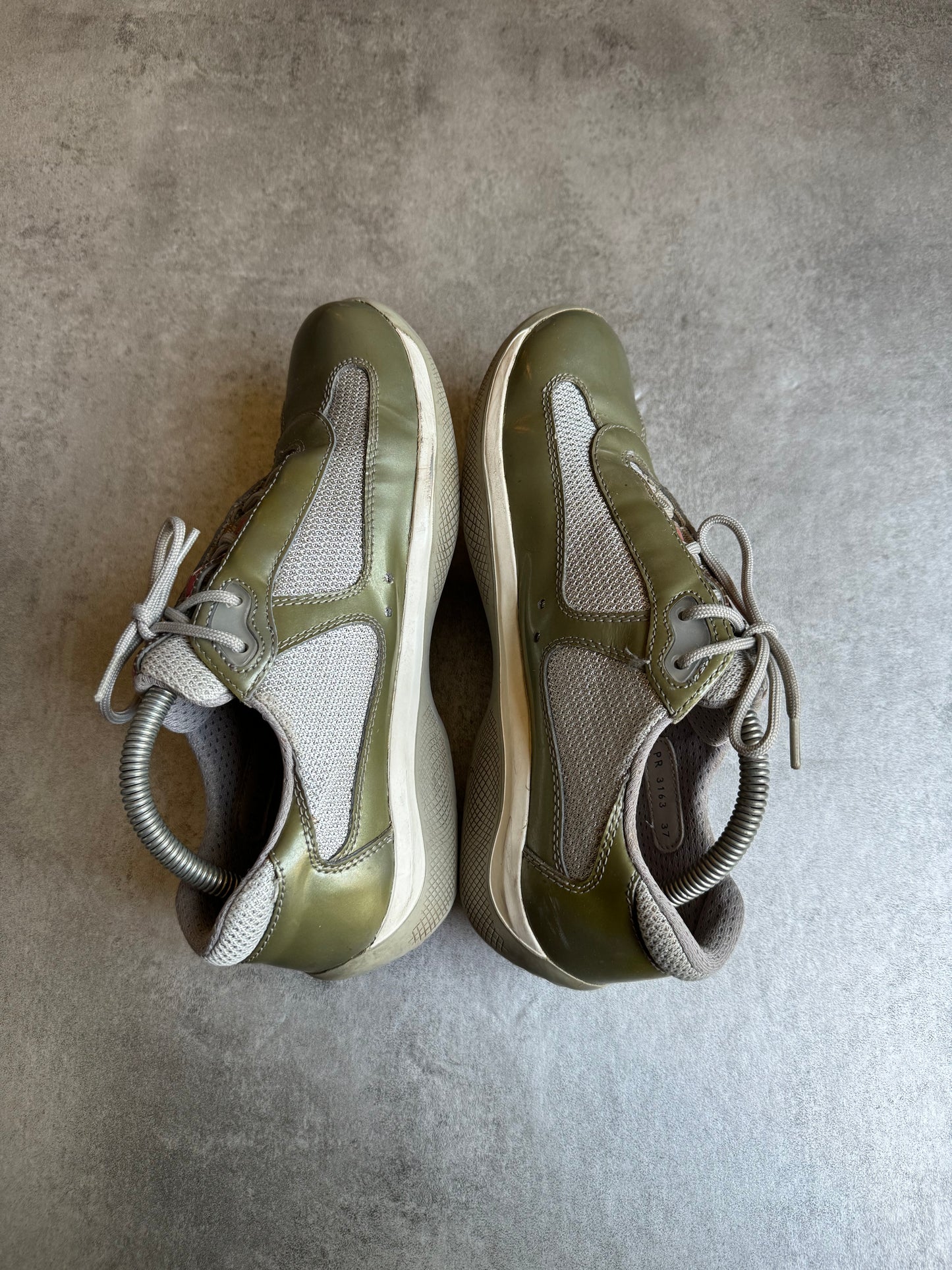 Prada America's Cup Low Green Leather (38,5) - 2