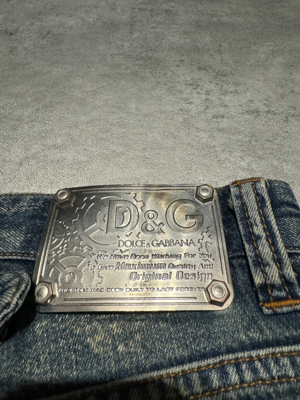 AW2003 Dolce & Gabbana Eroded Washed Denim Jeans  (S) - 4